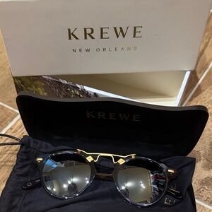 KREWE navyblue/gold Frames with Gold Bridge Sunglasses